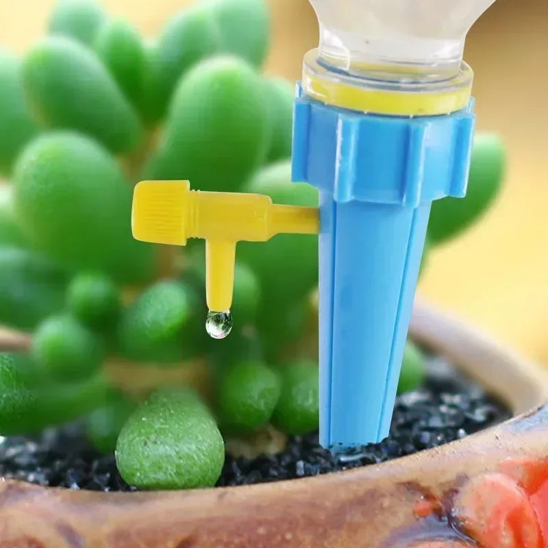 12PCS Garden Automatic Watering System Flower Plants Self Watering Drip Irrigation System Adjustable Auto Water Dripper Device